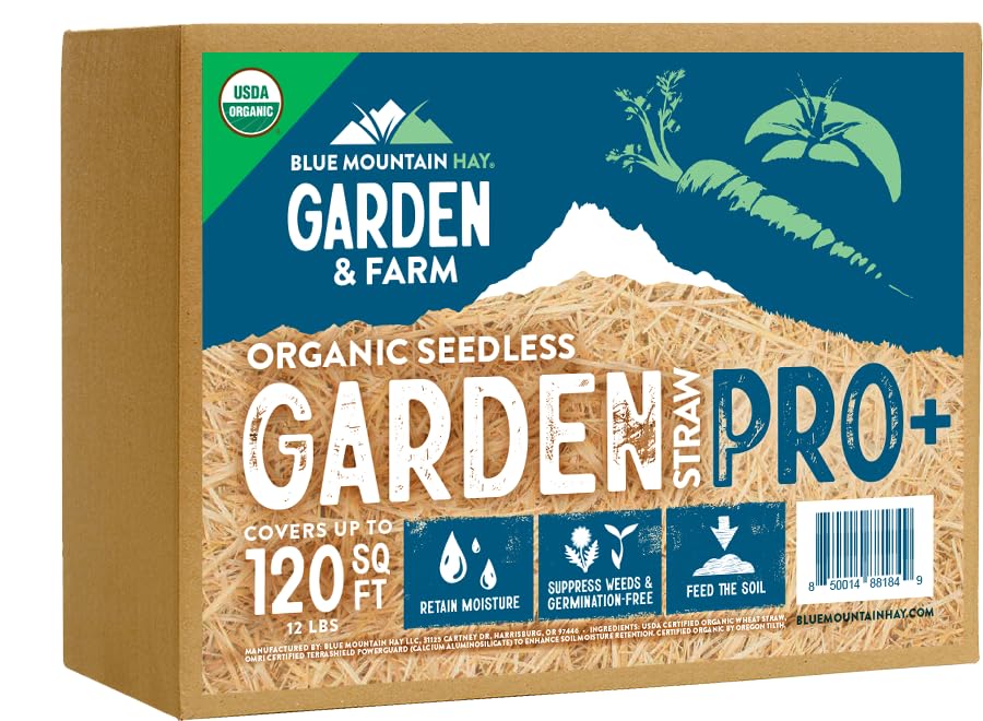 Organic Seedless Garden Straw Pro+, Mulch Cover (120 sq. ft.)