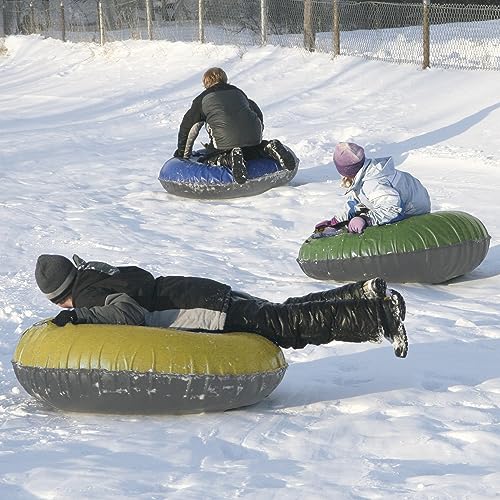 Snow Tubes with Heavy Duty Cover, 2 Pack Inflatable Sledding Tubes B90628