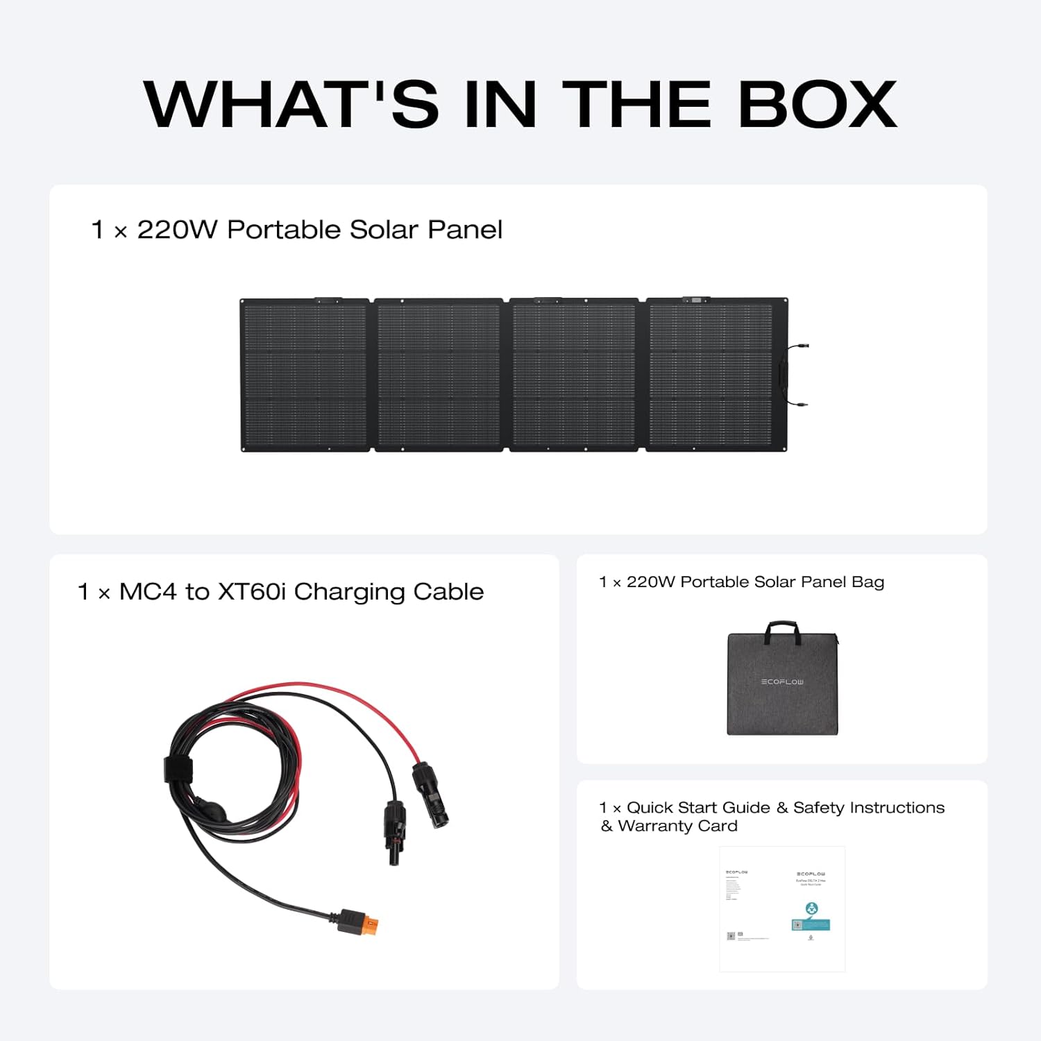 220W Portable Solar Panel, Foldable with Adjustable Kickstand, IP68 Waterproof for Camping RV Z729