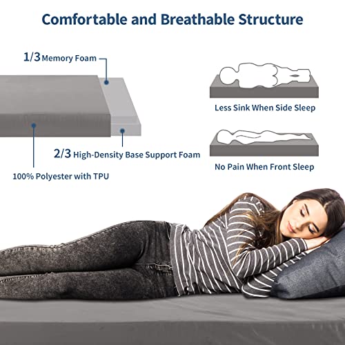 Memory Foam Camping Mattress Pad with Removable Waterproof Cover R688036