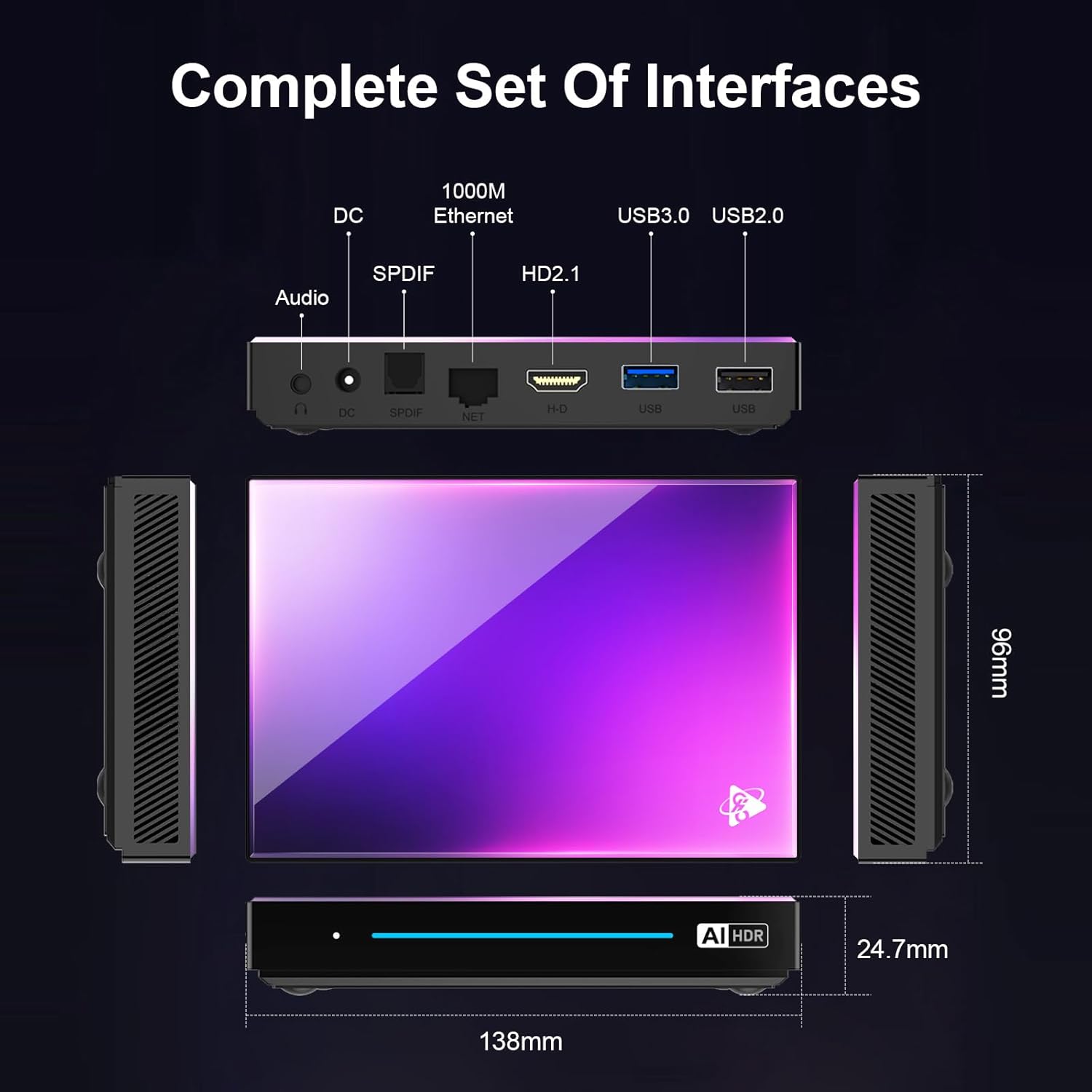 Android TV Box 8GB RAM 128GB ROM WiFi 6 8K HDR Z708726