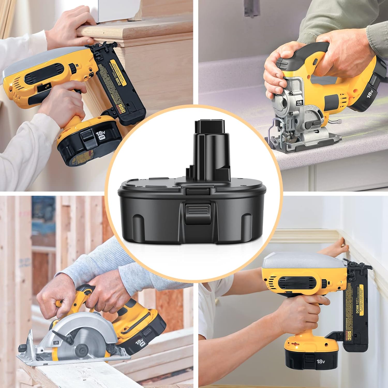 4.0Ah 18V Replacement Battery for Dewalt 18V Cordless Power Tools 2Packs L8237