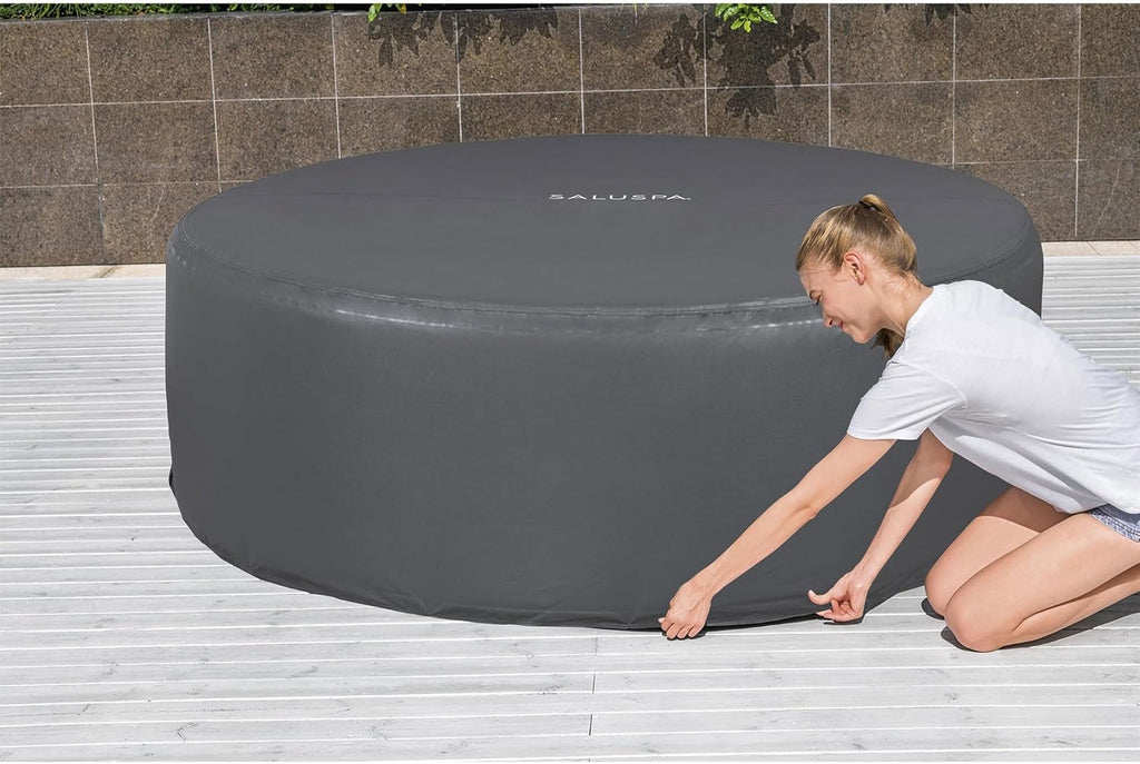 4 to 6 Person Inflatable Hot Tub Outdoor Spa with 140 AirJets and Insulated Cover X1750