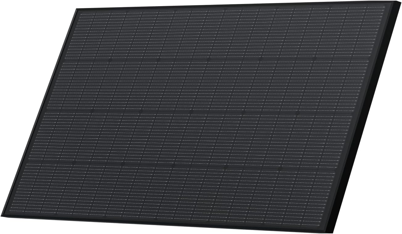 EF ECOFLOW 175W Solar Panel, 25% High-Efficiency N-Type Solar Cell, IP68 Waterproof Rate, Plug-&-Play Solar Panels for Camping, RV, Home, Designed for Class B Vans (Mounting Feet Included)