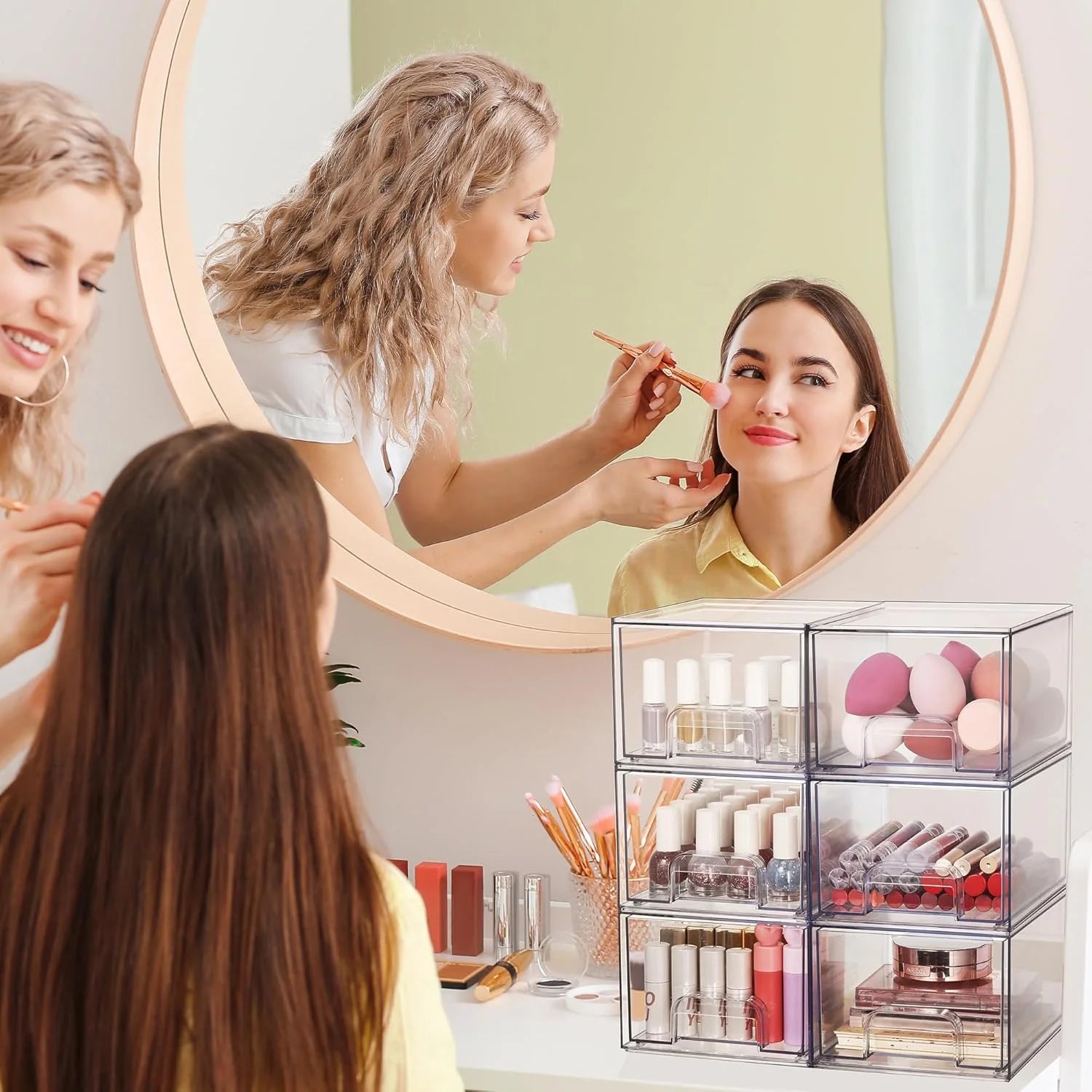 Stackable Storage Drawers, Acrylic Makeup Organizer for Vanity C940675