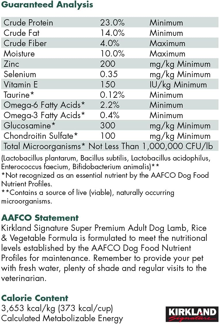 Adult Formula Lamb, Rice and Vegetable Dog Food 40 lb. Z8359