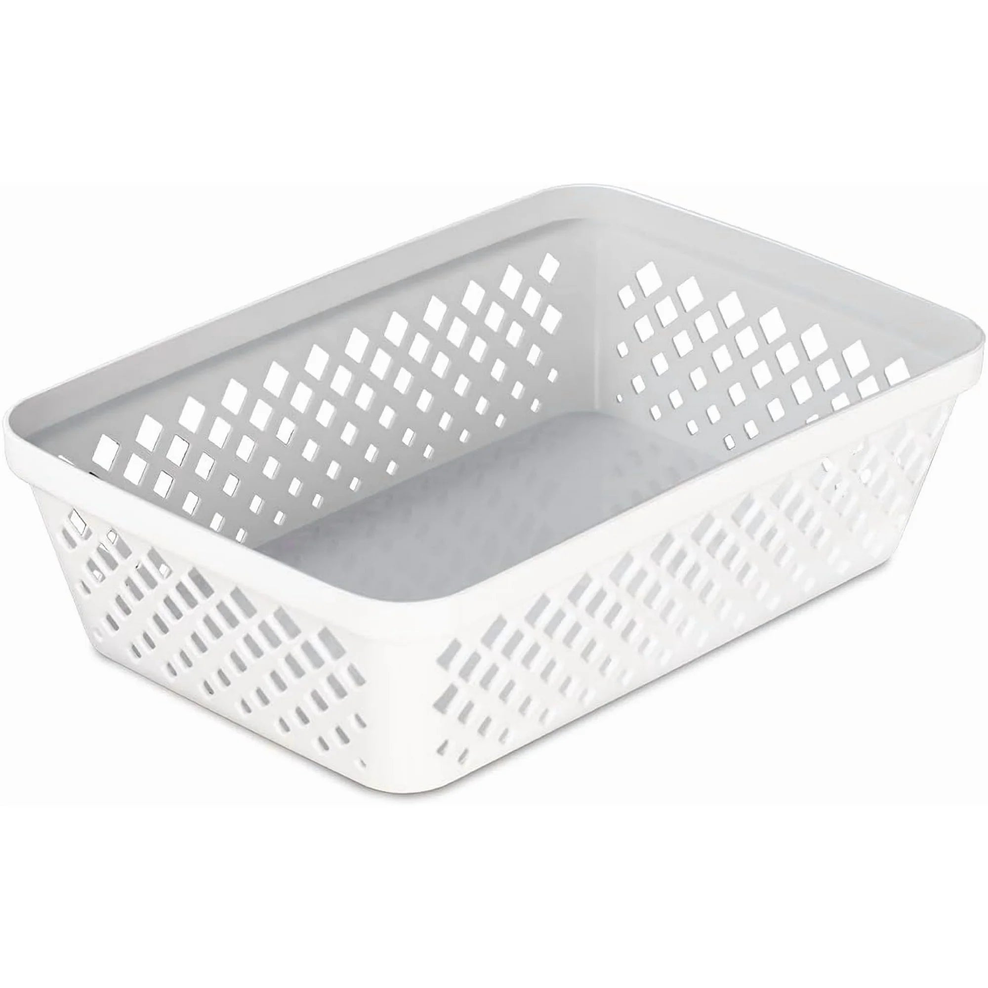 Storage Basket Set - 6 Pack Medium Organizers, White J44205