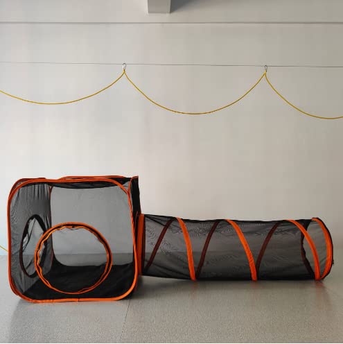 Portable Outdoor Cat Enclosures for Indoor Cats, 4-in-1 Large Cat Tent Outdoor with Tunnel for Cats and Other Pets