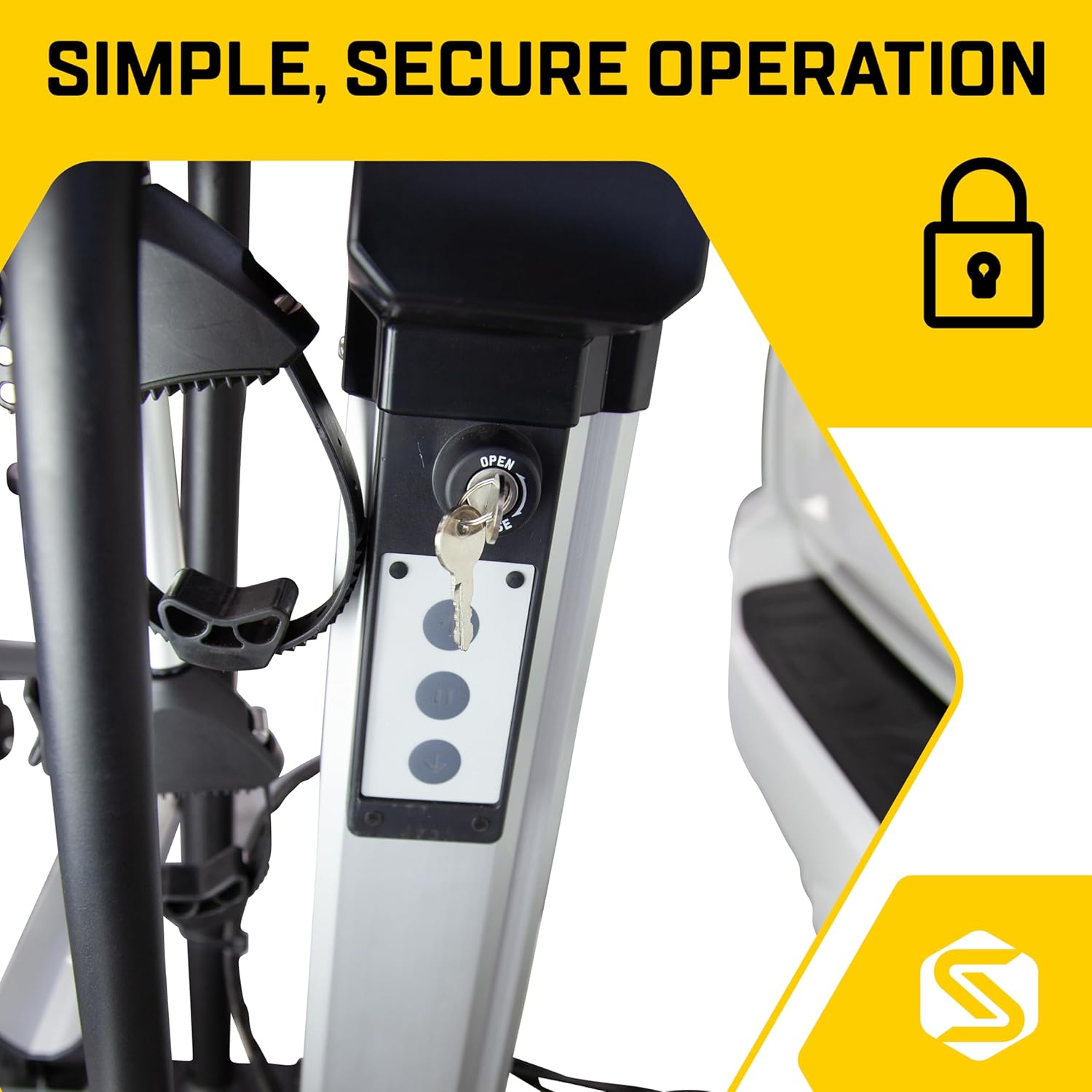 2 Bike Motorized Hitch Rack with Electric Lift and Tilt B8340
