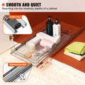 11W x 21D Heavy Duty Pull Out Cabinet Organizer, Chrome Steel Roll Out Shelves, Sliding Drawer Storage for Kitchen/Bathroom, Under Sink Pantry Shelves