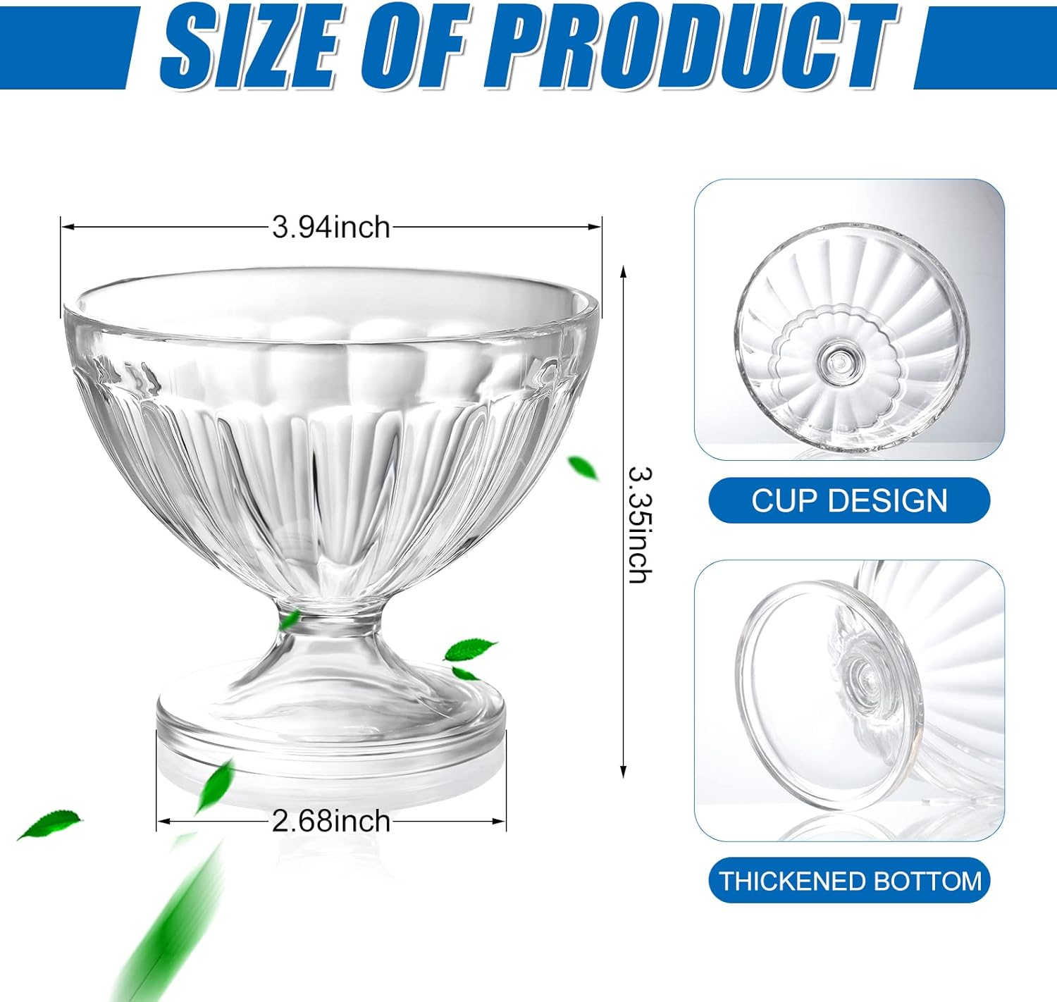 8 oz Clear Plastic Dessert Cups with Lids for Sundae and Parfait Y70543