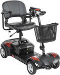Drive Medical Spitfire Scout 4-Wheel Travel Mobility Scooter with 5 Year Extended Warranty (12 AH Battery (9 Mile Range)), Blue