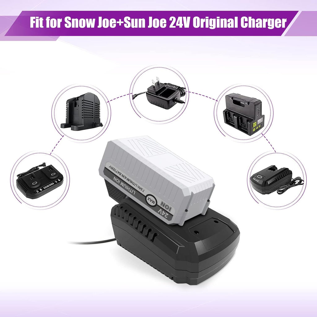 2-Pack 7500mAh 24V Li-ion Battery for Cordless Snow Blower P15742