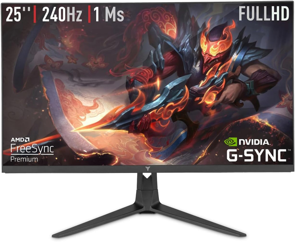 YEYIAN Avance 24 inch Gaming Monitor 240Hz, FHD 1080P Framless 25” PC Monitors 240Hz 1ms Flat VA Screen HDR 10, 2 HDMI & 1 DP Port, 92% sRGB Computer Monitor, Support Freesync and G-Sync, VESA Mount