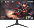 YEYIAN Avance 24 inch Gaming Monitor 240Hz, FHD 1080P Framless 25” PC Monitors 240Hz 1ms Flat VA Screen HDR 10, 2 HDMI & 1 DP Port, 92% sRGB Computer Monitor, Support Freesync and G-Sync, VESA Mount
