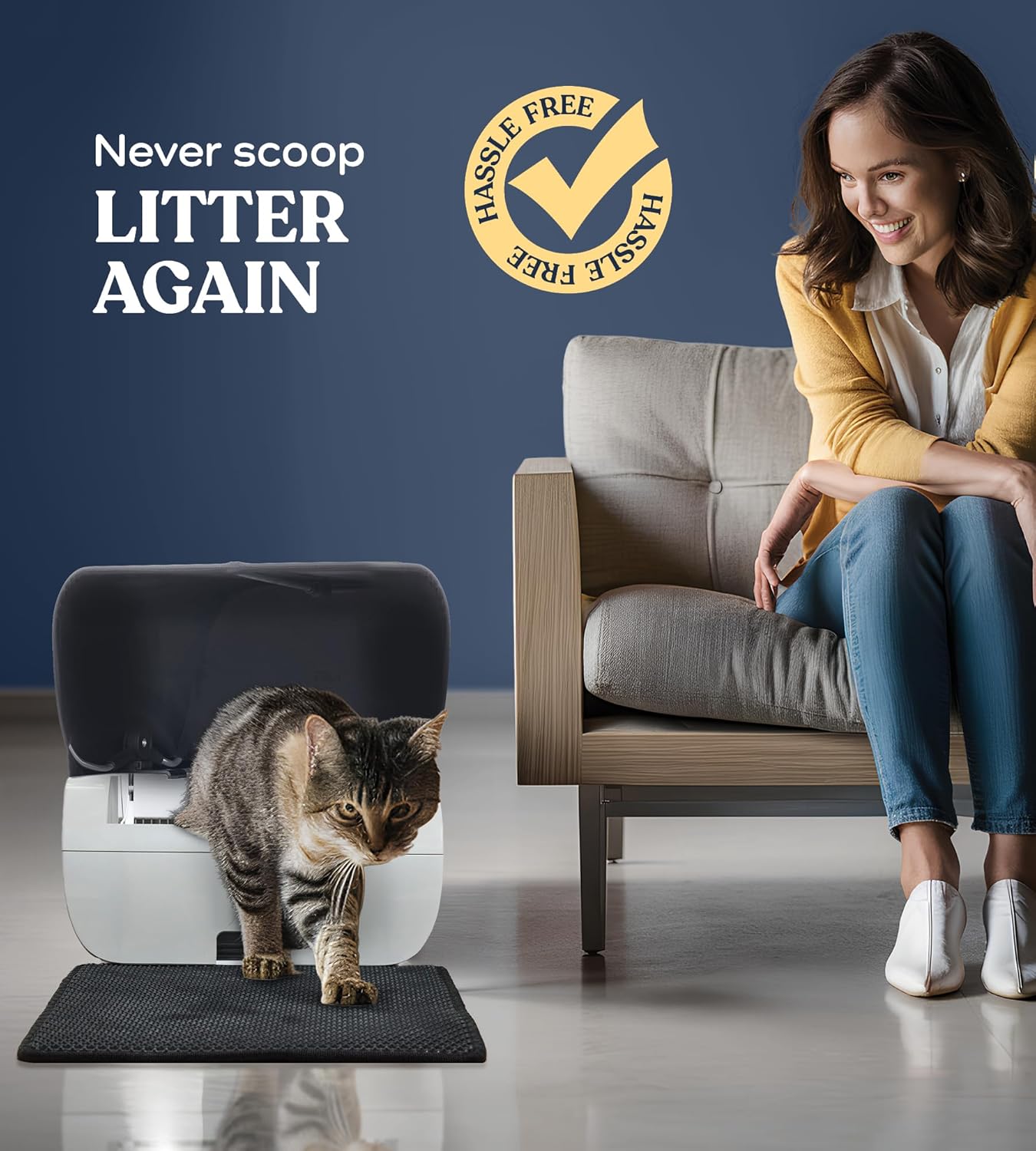 Automatic Self-Cleaning Cat Litter Box with Odor Eliminator T956