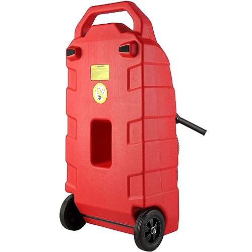 16 Gallon Fuel Caddy, Portable Gas Storage Tank with Nozzle and Wheels K786