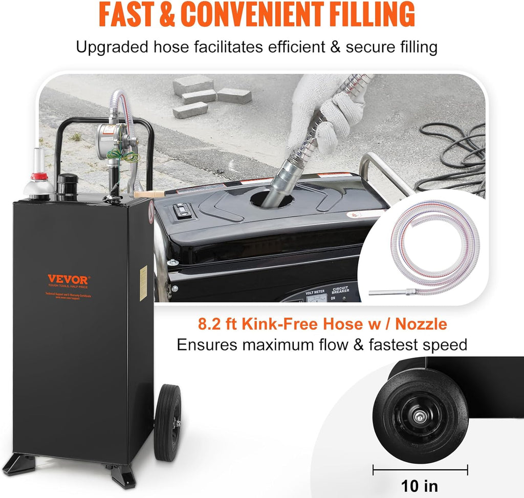 Fuel Caddy 30 Gallon with Wheels and Manual Transfer Pump J54168