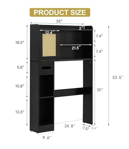 Over The Toilet Storage Cabinet, Freestanding with Adjustable Shelves X36961