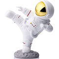 XMGZQ Astronaut Statue,Astronaut Figurine,Kung Fu Spaceman Sculpture,Outer Space Arts Child Gifts,Gold Figurine for Desk Decor,Cool Home Decor,Gold Office Decor for Men,Gold Decor for Living Room