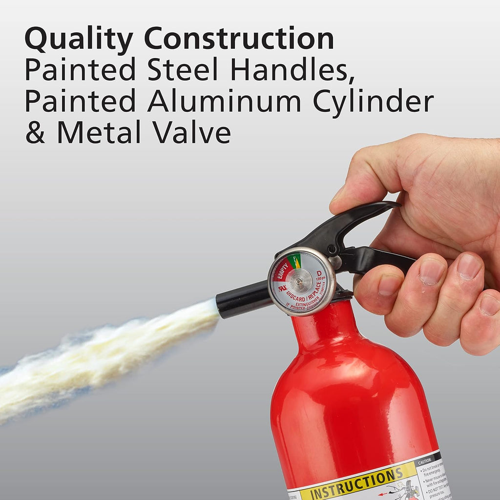 Fire Extinguisher and Smoke Detector Bundle with Dry Chemical Extinguisher and Battery Backup S3492