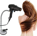 Hair Dryer Holder Stand, Stainless Steel 360 Degree Rotating Lazy Hair Dryer Stand with Suction Cup, Hands Free Blow Dryer Holder Countertop