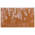 Fall Door Mat Outside,Buffalo Plaid Pumpkin Football Welcome Mat for Front Door,Thanksgiving Autumn Indoor Outdoor Rugs,Happy Fall Y'all Doormat for Farmhouse Home Porch Decorations 30" x 17"