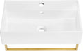 Reims 22" Wall-Mount Bathroom Sink with Brushed Gold Towel Bar