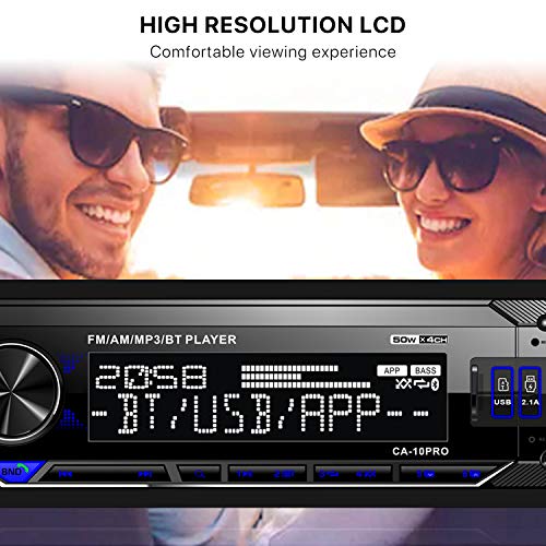 Mechless Bluetooth Car Stereo with Dual USB, SD, AUX, FM/AM Radio Receiver D777
