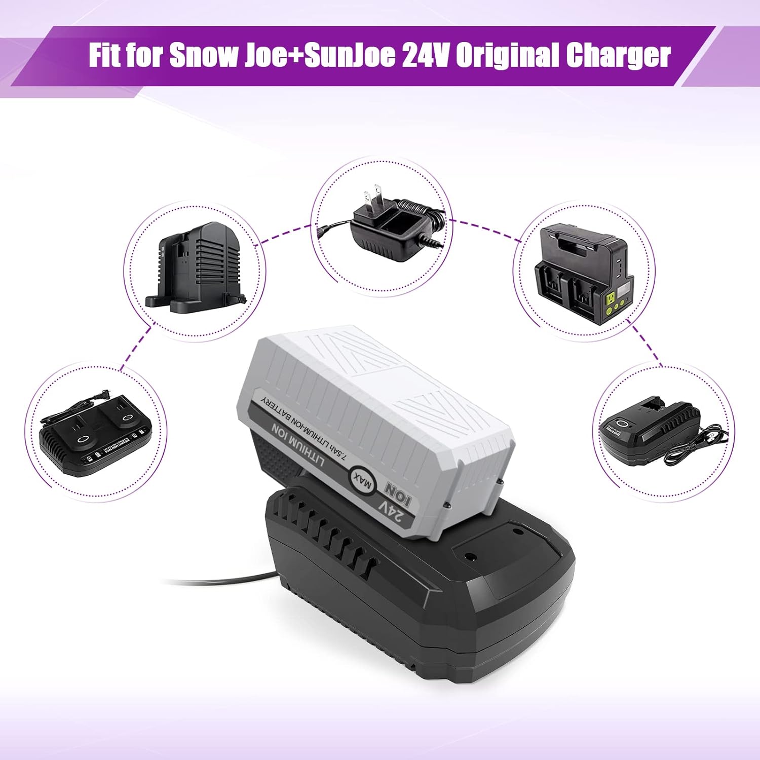 7500mAh 24V Replacement Battery for 24V Cordless Outdoor Power Tools P86217