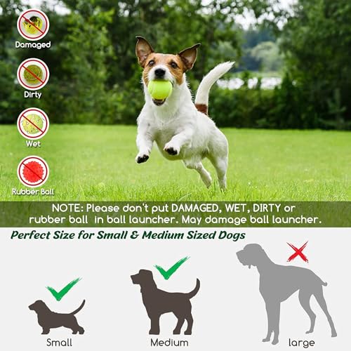 Automatic Ball Launcher for Small and Medium Dogs, USB Rechargeable, 10-30 Ft, Indoor & Outdoor D211631