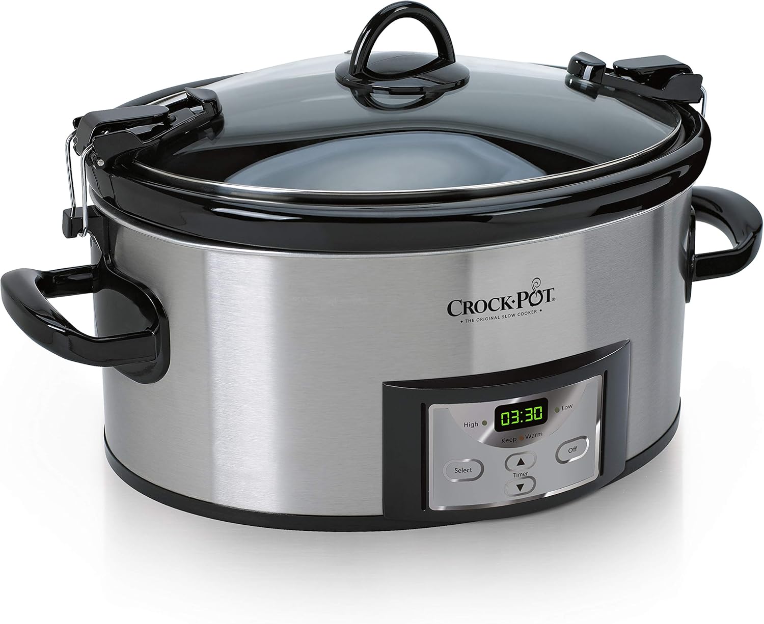 6 Quart Programmable Slow Cooker with Digital Timer, Stainless Steel G51623
