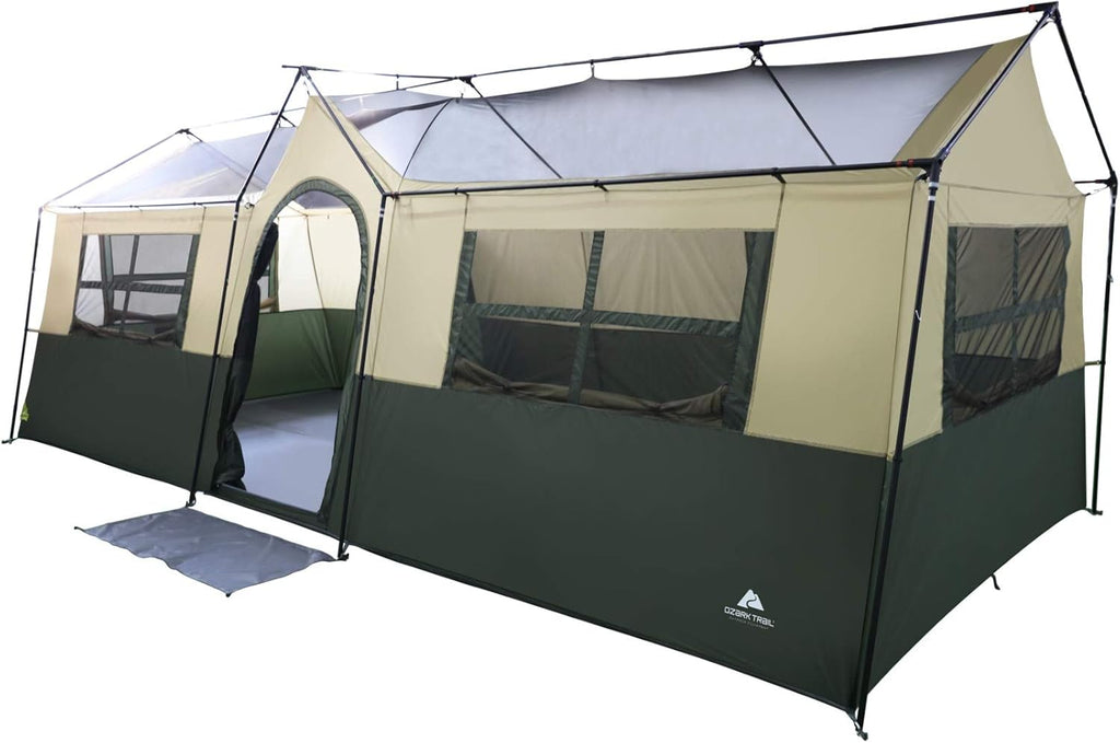 12 Person Cabin Tent with Room Dividers and Storage Duffel G82683