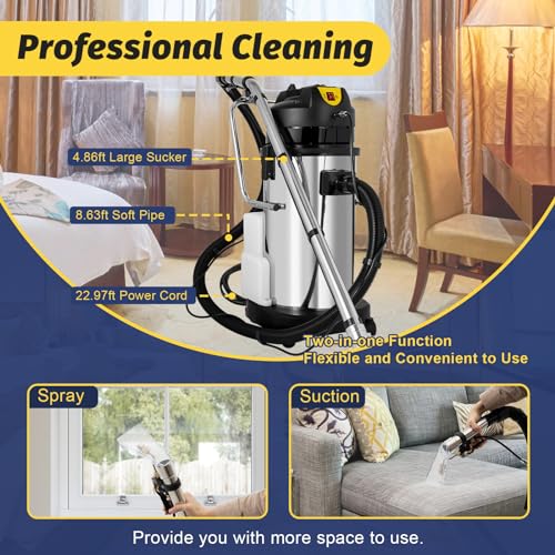 40L Commercial Carpet Extractor for Car Detailing and Upholstery B7045