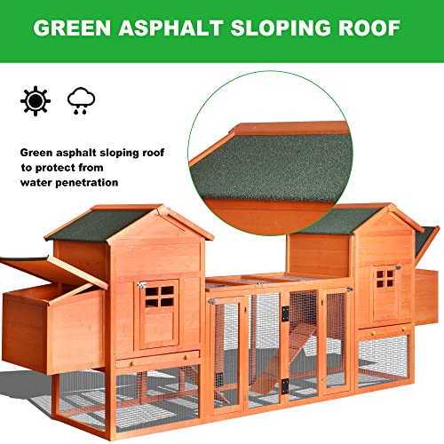 Large Metal Chicken Coop Hexagonal Walk-in Poultry Cage with Anti-UV Cover Z81934