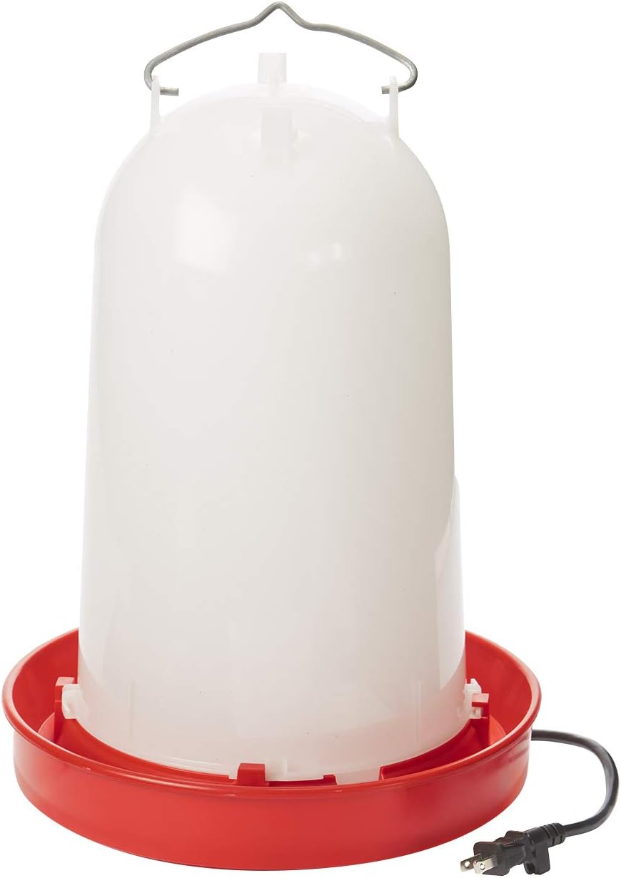API® Heated Poultry Waterer | Chicken or Bird Waterer | Heated Waterer for Winter | 3 Gallon
