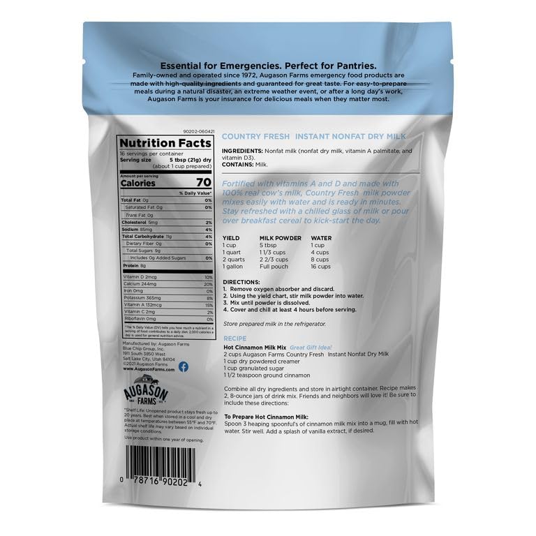 Instant Nonfat Dry Milk, 1 lb 13 oz C383504