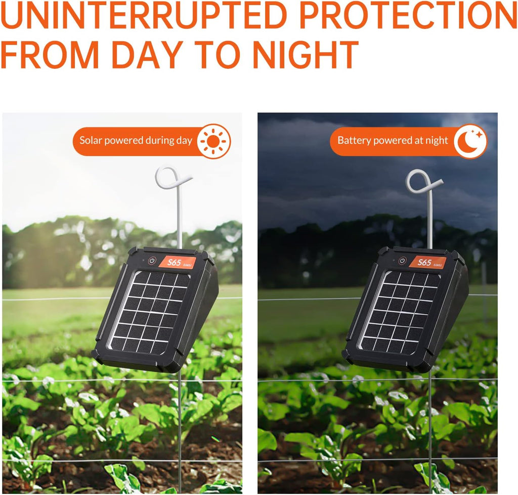 Solar Electric Fence Charger for Bears, Raccoons, Skunks H564