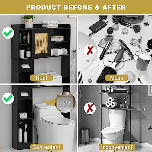 Over The Toilet Storage Cabinet, Freestanding with Adjustable Shelves X36961