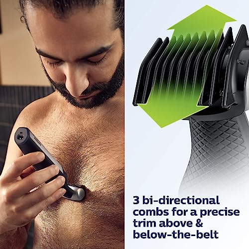 Showerproof Body & Manscaping Trimmer for Men with Back Attachment C9657