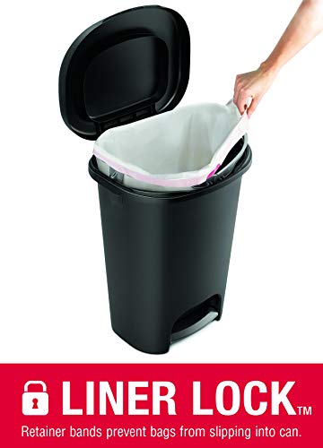 13 Gallon Step-On Trash Can with Lid and Pedal F4587