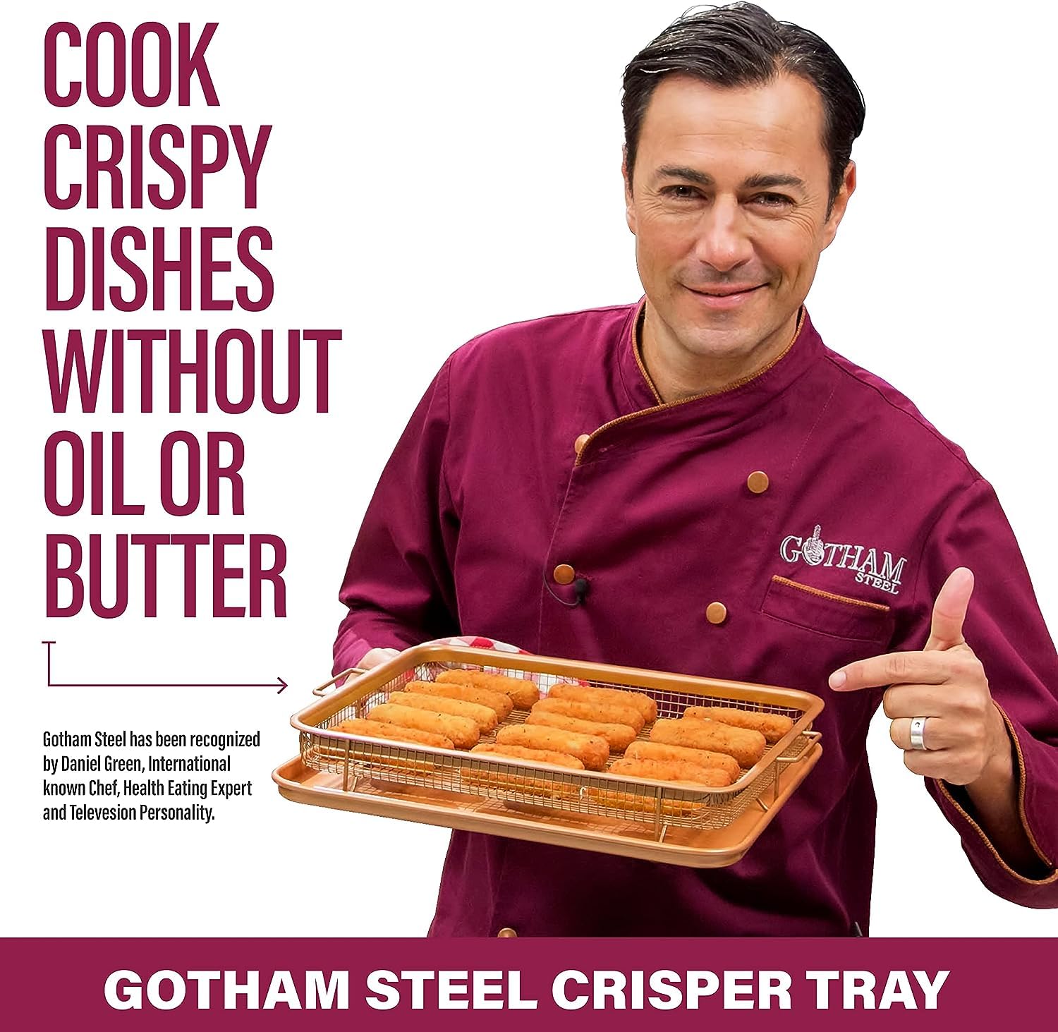 Air Fryer Basket for Oven, 2 Piece Nonstick Tray with Crisper Pan, Dishwasher Safe P686