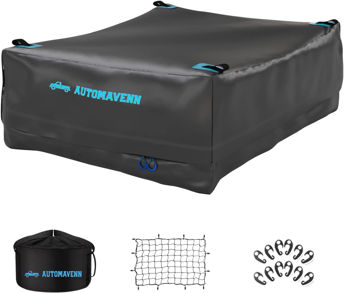 Truck Bed Storage with Cargo Net, Truck Bed Cargo Bed with 100% Waterproof 840D Heavy Duty, 26 Cubic Feet (51''x40''x22'') Pickup Bed Storage Bag with Large Storage Bag, Fit for Any Truck