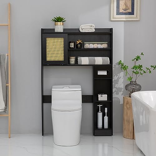 Over The Toilet Storage Cabinet, Freestanding with Adjustable Shelves X36961