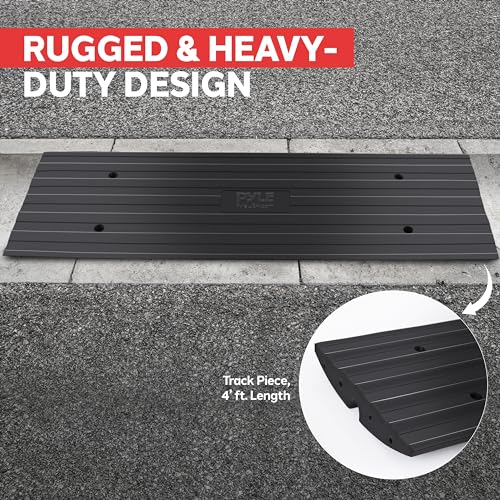 Heavy Duty Rubber Curb Ramp for Driveway, Garage, Sidewalk, Truck, Bike, Motorcycle K5950