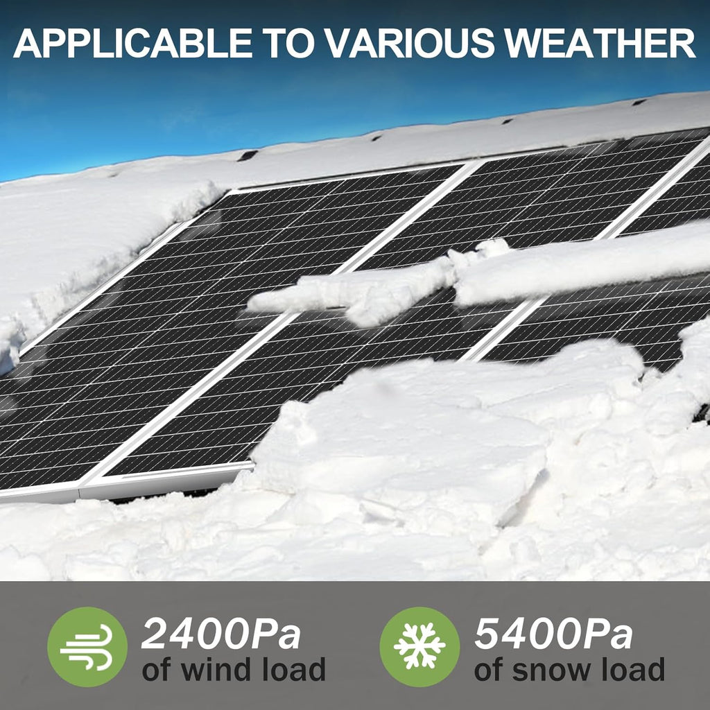 100W Solar Panels 2 Pack, Monocrystalline PV Module for RV Boat Caravan Off-Grid C150