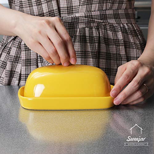 Butter Dish with Lid, 7 inches, White P5307