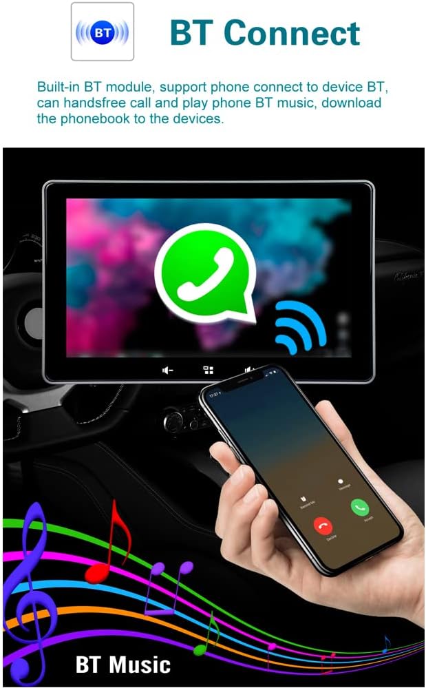 7 Inch Touchscreen Car Stereo with Bluetooth, Carplay and Android Auto D56828