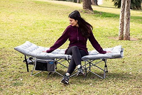 Camping Cot and Mattress Folding Outdoor Travel Bed 2 Pack K96369