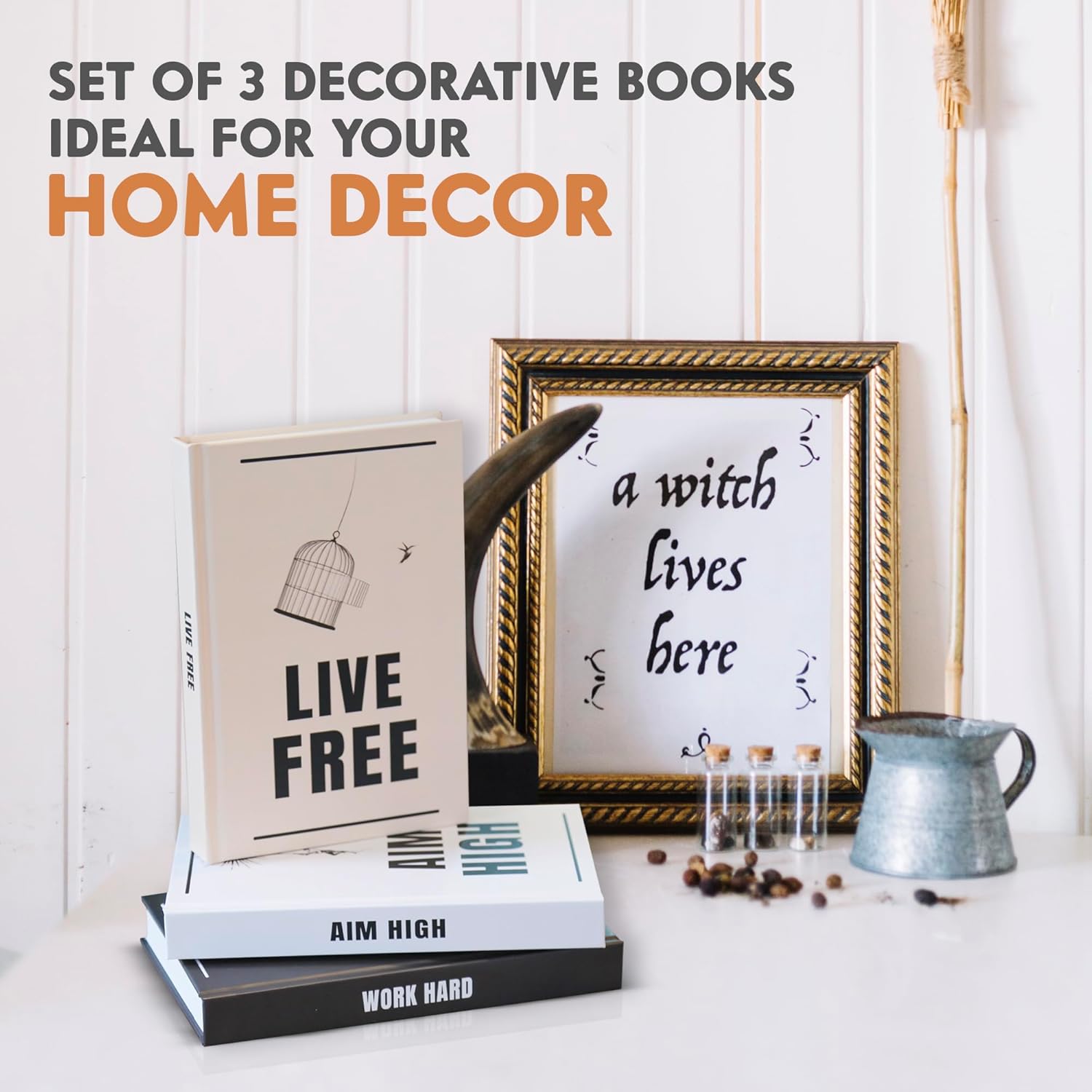 Matte Decorative Books for Coffee Table Shelf Decor F282